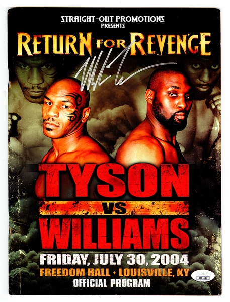 Mike Tyson Signed Fight Program vs Danny Williams JSA Authentication