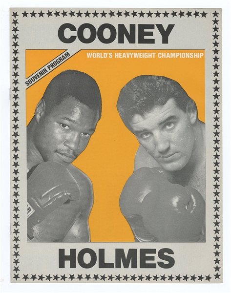 Cooney vs Holmes Souvenir Program