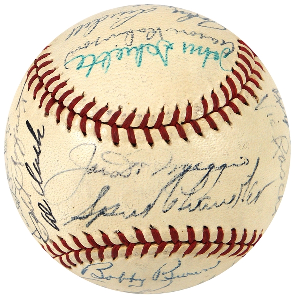 1947 New York Yankees Signed Baseball JSA LOA