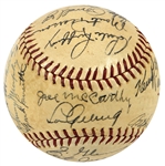 1937 New York Yankees Team Signed OAL Baseball with Lou Gehrig JSA LOA