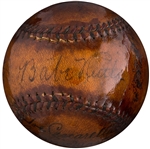 1934 Babe Ruth & Team Signed Tour of Japan Baseball PSA LOA