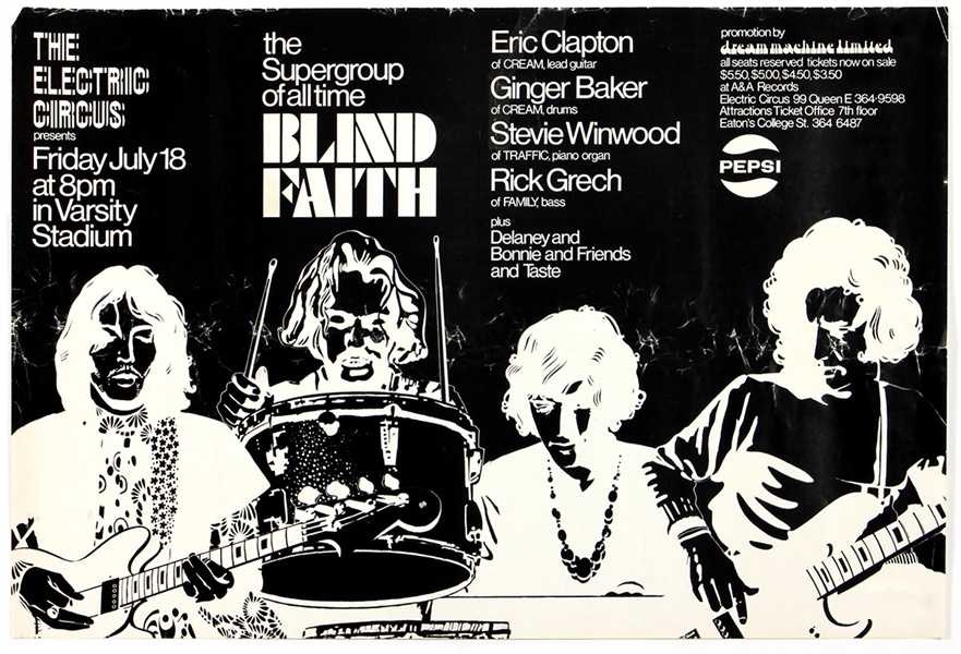 Lot Detail - Blind Faith - Eric Clapton, Steve Winwood and Rick
