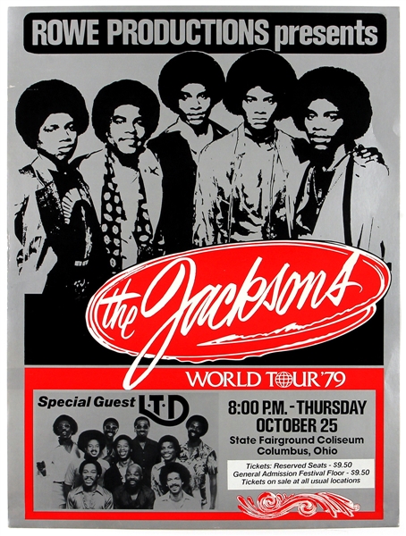 Jacksons Original World Tour 79 Concert Poster