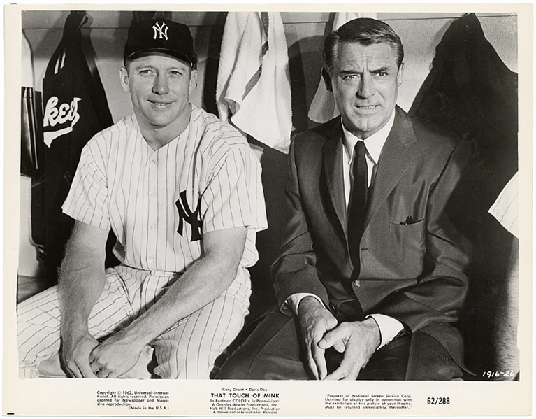 Mickey Mantle & Cary Grant "That Touch of Mink" Original Movie Still Photograph