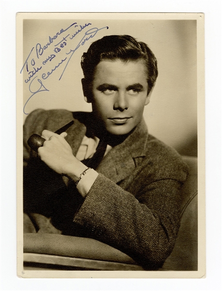 Glenn Ford Signed and Inscribed Photograph JSA