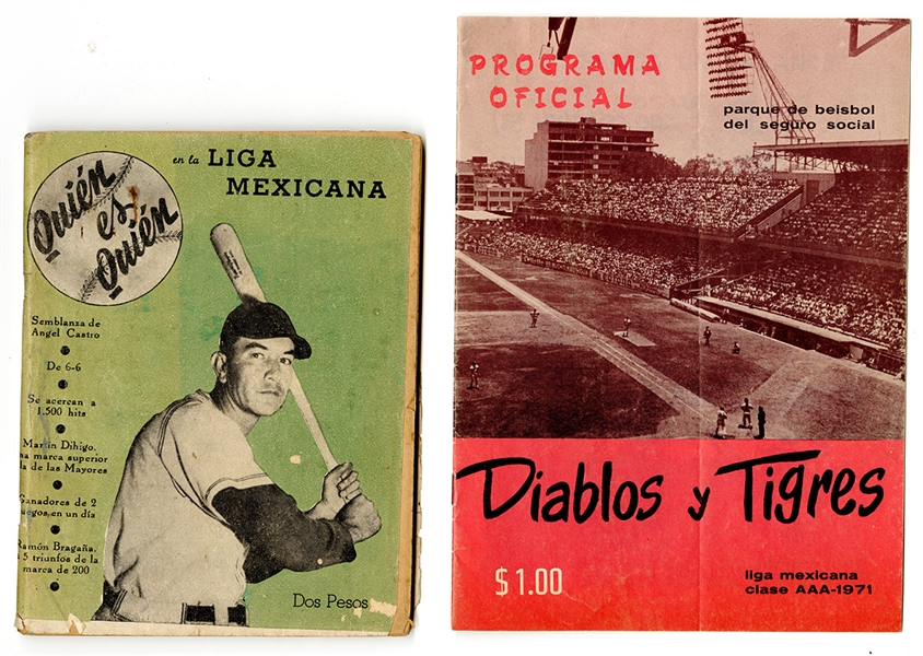 Diablos vs Tigres 1956 Mexican League Baseball Programs