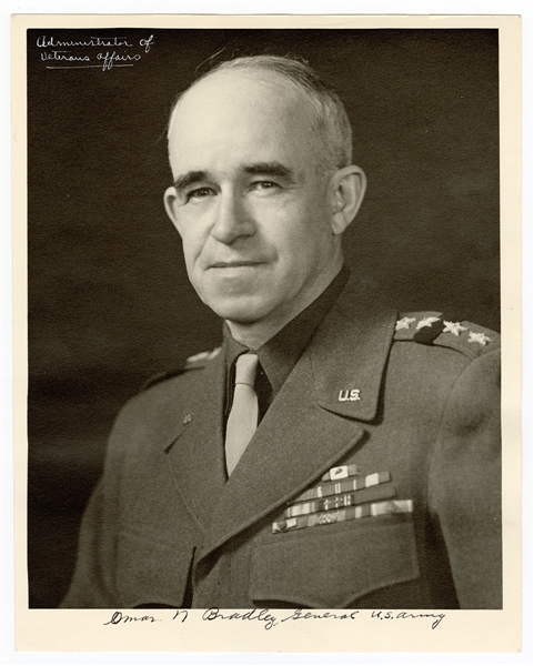 General Omar Bradley Signed Photograph JSA