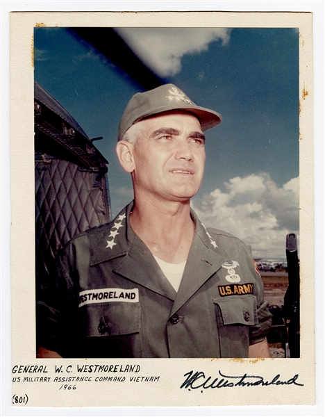 General William Westmoreland Signed Photograph JSA