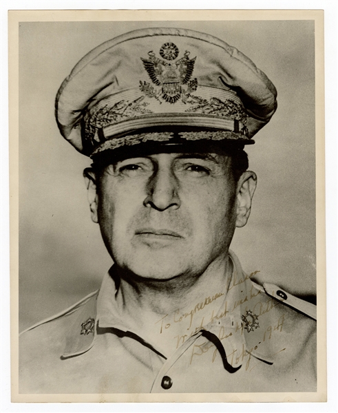 General Douglas MacArthur Signed and Inscribed Photograph JSA 