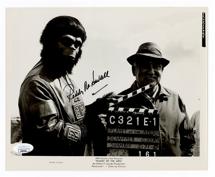 Roddy McDowell Signed "Planet of the Apes" Publicity Photograph JSA 