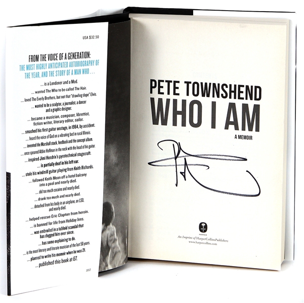 Pete Townshend Signed "Who I Am" Book