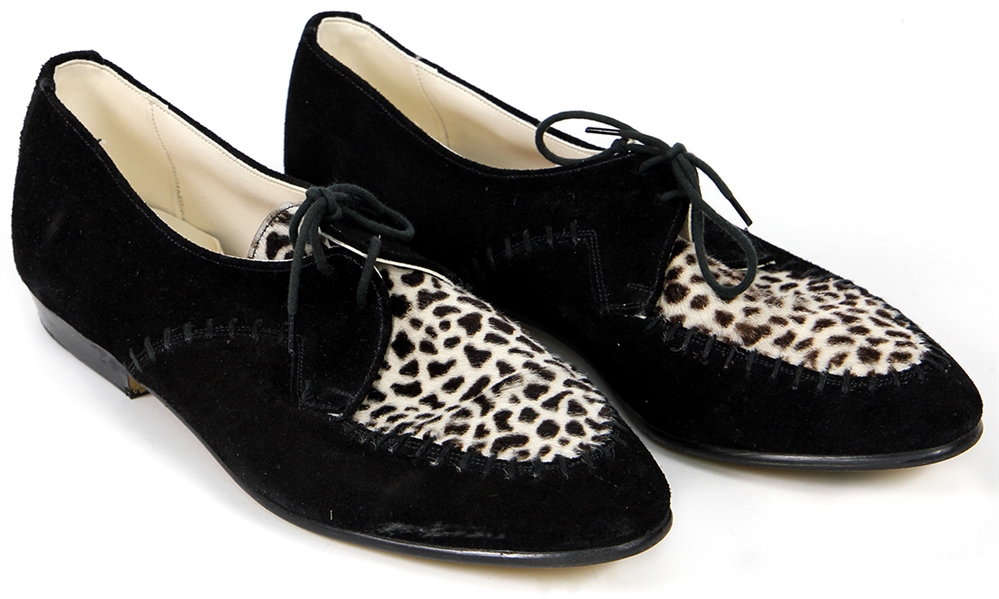 John Entwistle Worn Black & White Leopard Shoes