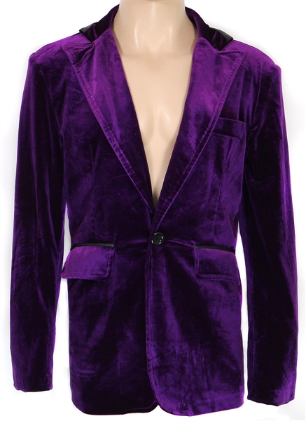 James Brown Owned and Worn Purple Velvet Jacket