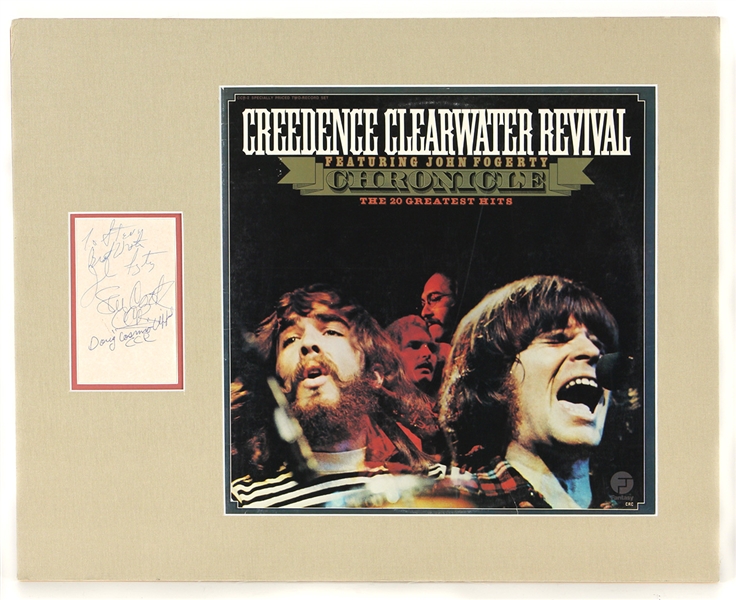 Creedence Clearwater Revival Band Signed Display