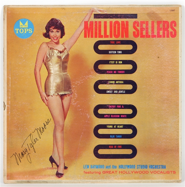 Mary Tyler Moore Signed “Million Sellers” Album With Additional Cover Albums JSA