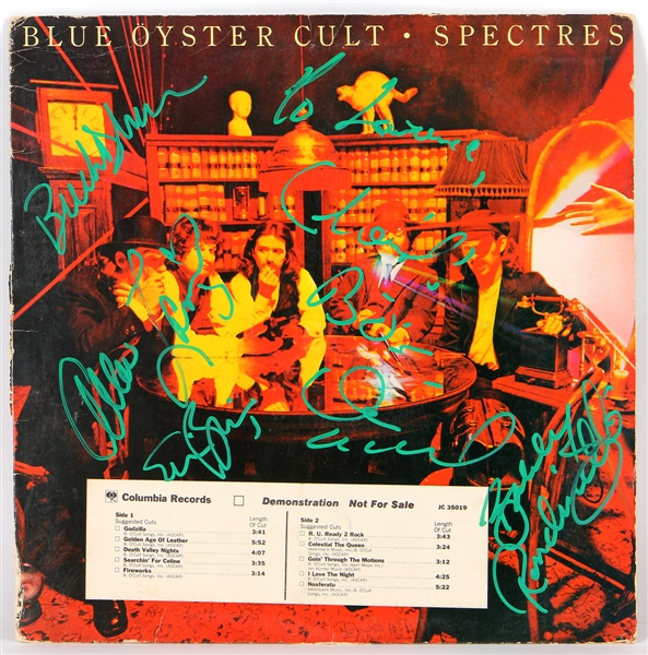 Blue Oyster Cult Signed “Spectres” Album JSA