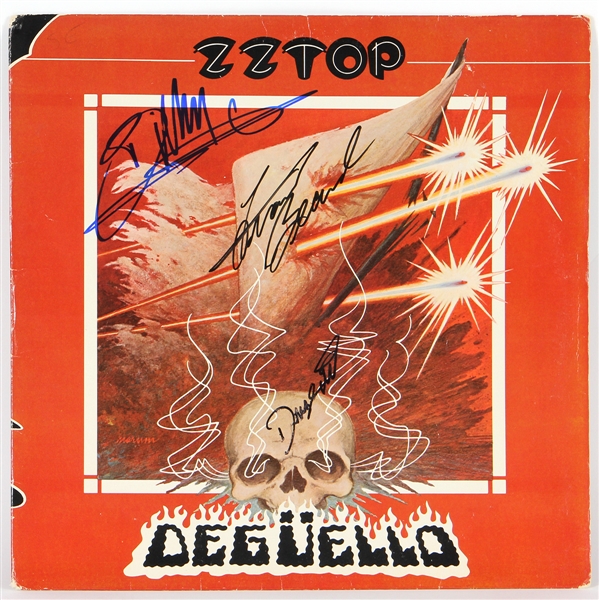 ZZ Top Billy Gibbons Band Signed "Degüello" Album JSA