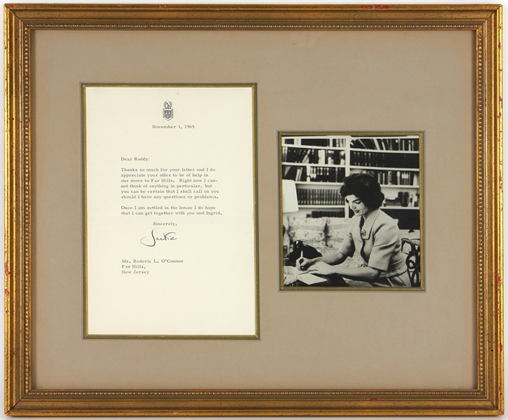 Jackie Kennedy Signed Letter JSA