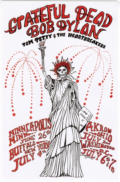 Grateful Dead/Bob Dylan/Tom Petty Original Concert Poster