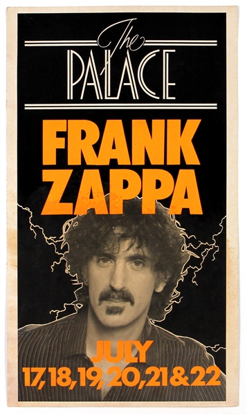 Frank Zappa Original Palace Theater Concert Poster