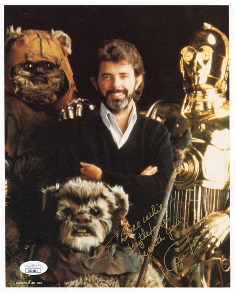 George Lucas Signed & Inscribed Star Wars Photograph JSA