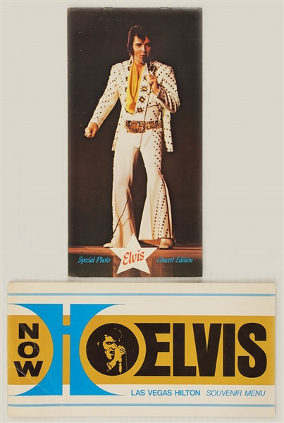 Elvis Presley Original Las Vegas Hilton Souvenir Menu and Photo Concert Edition Book