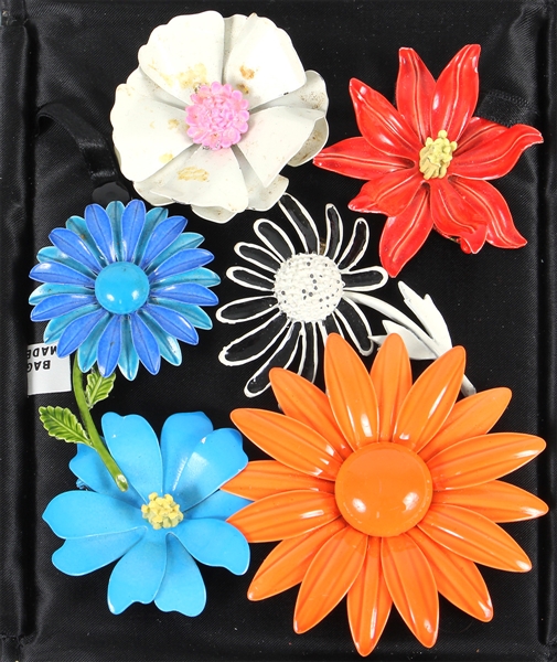 Cass Elliot Owned and Worn Flower Brooches