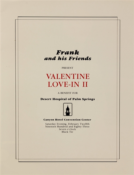 Lot Detail Sammy Davis Jr Personal Frank And His Friends Valentine Love In Ii Concert Program