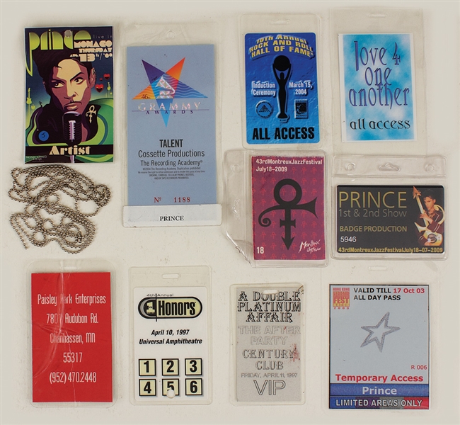 Princes Personal All Access Passes and PRM Luggage Tag