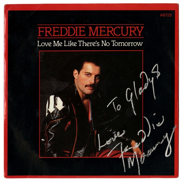 Queen Freddie Mercury Signed “Love Me Like There’s No Tomorrow” Single JSA