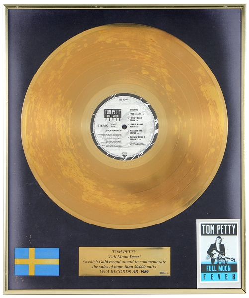 Tom Petty Gold Record “Full Moon River” Presented to Tom Petty