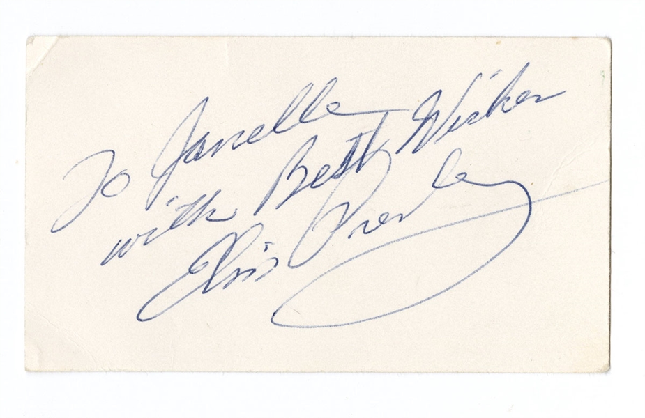 Elvis Presley Signed Inscription