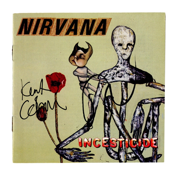 Kurt Cobain Signed Incesticde CD Cover JSA