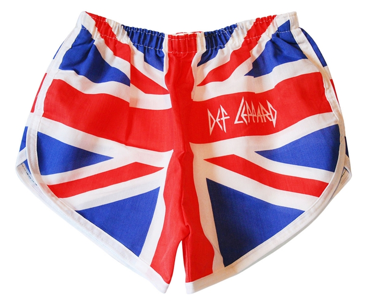 Def Leppard Rick Allen Owned and Stage Worn Iconic Union Jack Shorts