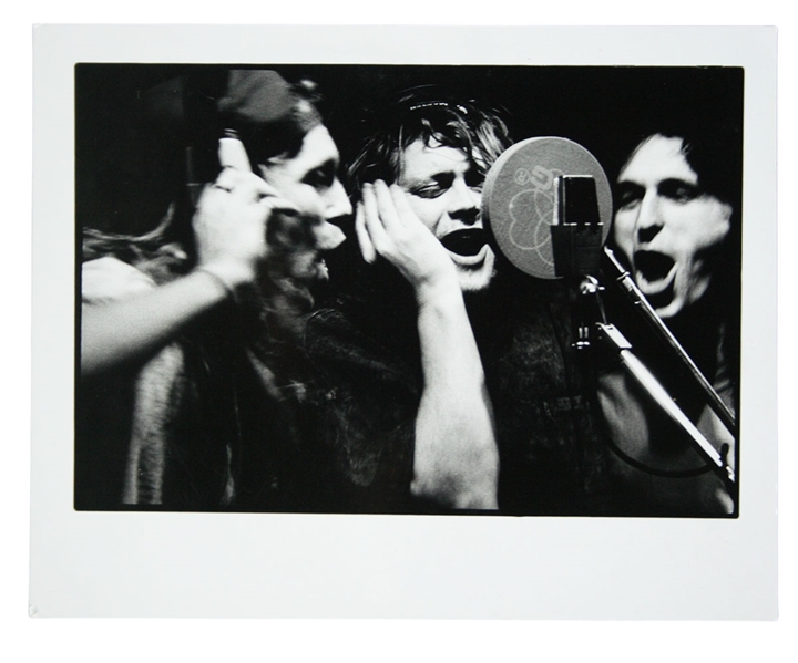 Def Leppard Rick Allen Original Photograph Singing Backing Vocals With Band Members Sleeze Beez