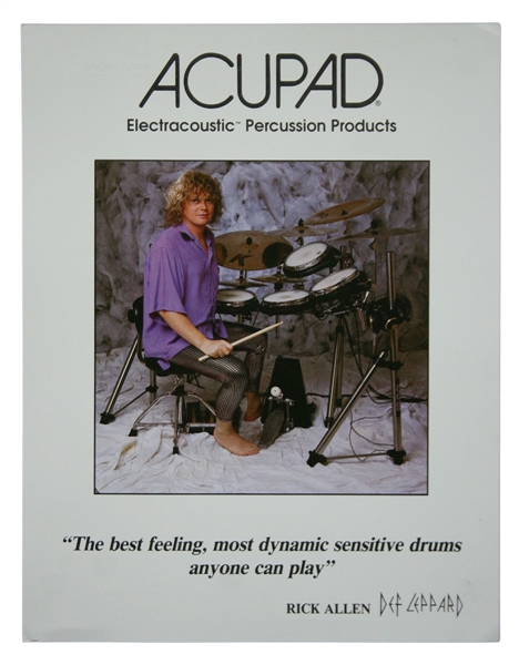 Def Leppard Rick Allen Original Unreleased “Acupad” Ad