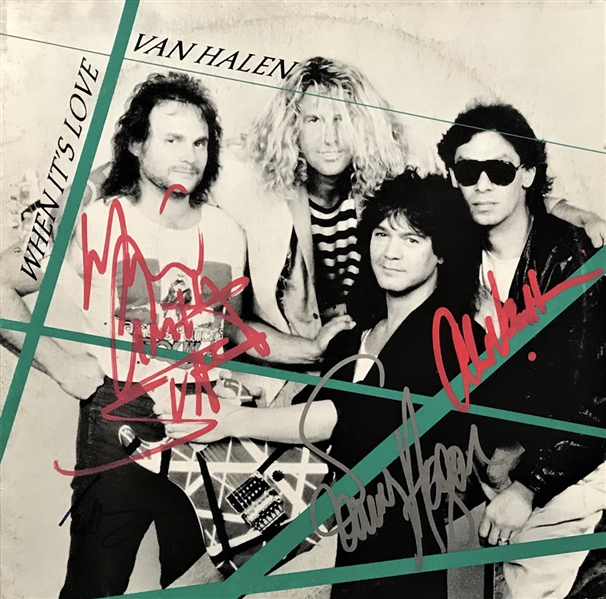 Van Halen "When It’s Love" Signed 12 Single PSA