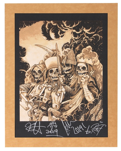 Metallica Band "Four Horsemen" Signed Limited Edition Lithograph