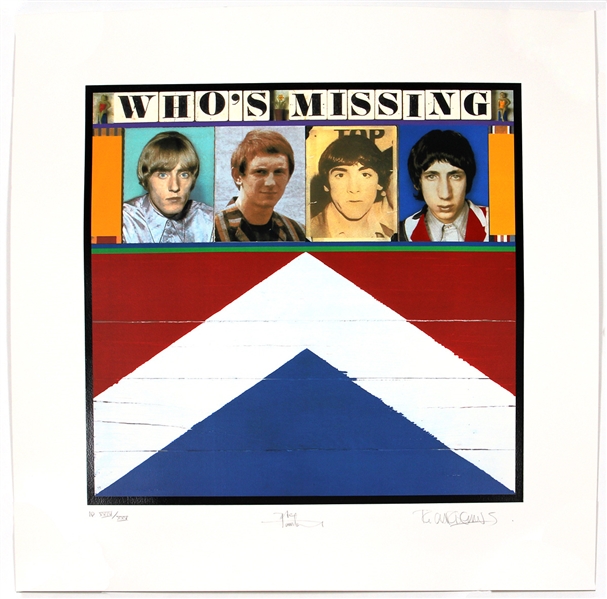 The Who Pete Townshend Signed "Whos Missing" Original Limited Edition Lithograph