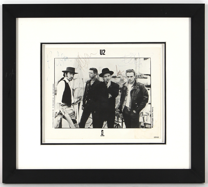 U2 Signed Promotional Photograph