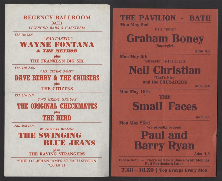 Regency Ballroom and Pavilion Original Concert Handbills Featuring The Small Faces (2)