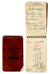 "Shoeless Joe" Jackson Owned and Handwritten Notebook Beckett