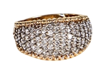 Elvis Presley Owned & Worn Gold Pavé Diamond Ring