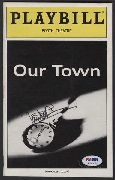 Paul Newman Signed Original "Our Town" Playbill PSA