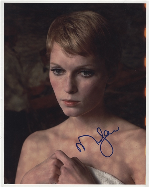 Mia Farrow Signed 11 x 14 Color Photograph