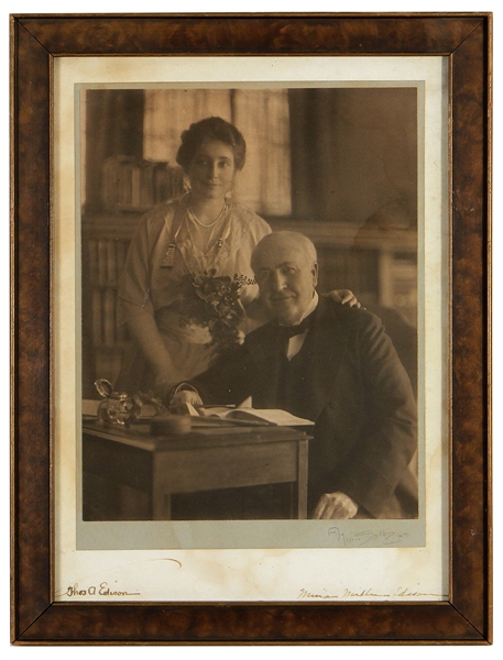 Thomas Edison and Mrs. Edison Signed Photograph JSA