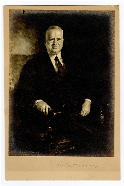President Herbert Hoover Signed Photograph JSA