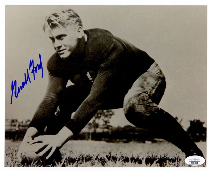 Gerald Ford Signed University of Michigan Wolverine Photograph JSA