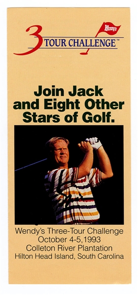 Jack Nicklaus Signed Charity Golf Event Brochure JSA
