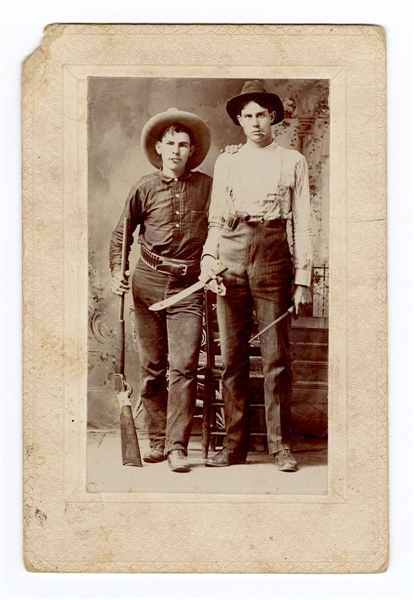 Vintage Cowboy Cabinet Photograph
